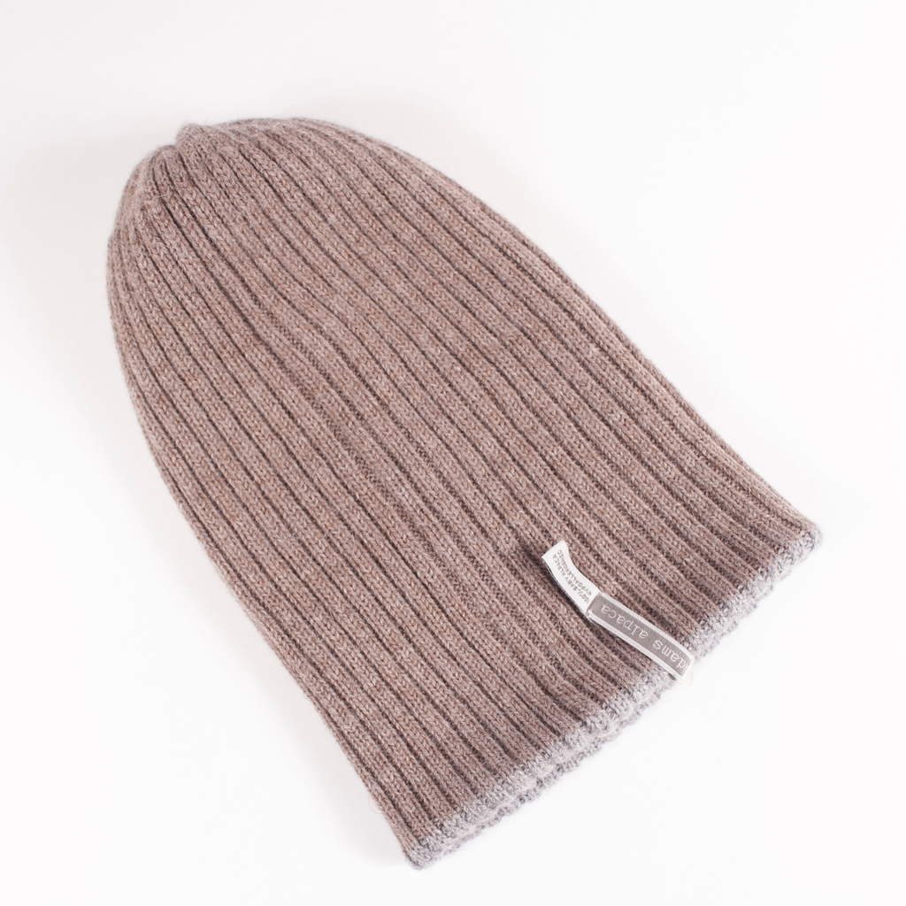 Taupe + Light Grey Reversible Hat