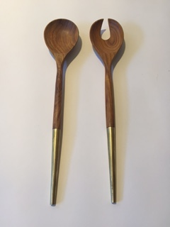 Brass Tip Salad Servers