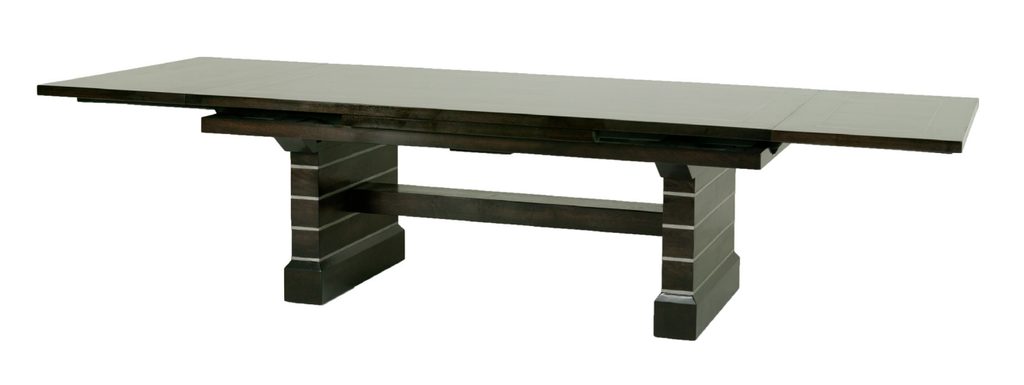 Trestle Table with Steel Inlays