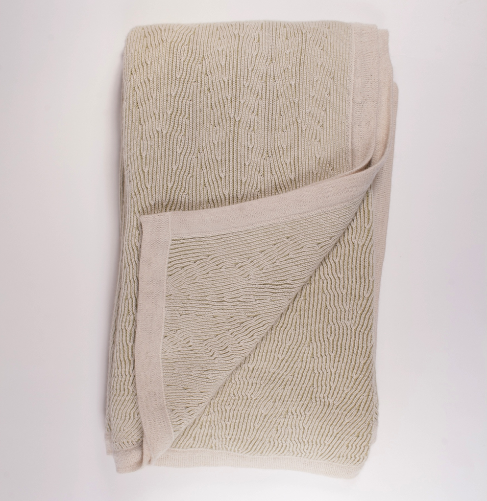 Kimsa Woven Throw, Cream/Citrine