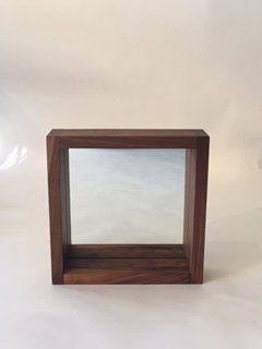 Small Black Walnut Box Mirror