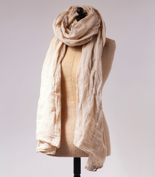 Linen Whisper Scarf In Ginger by Bella Notte